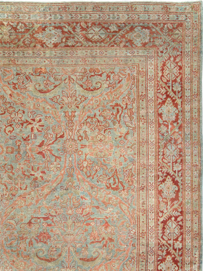 Antique Persian Mahal Large Carpet, No.24875 - Galerie Shabab