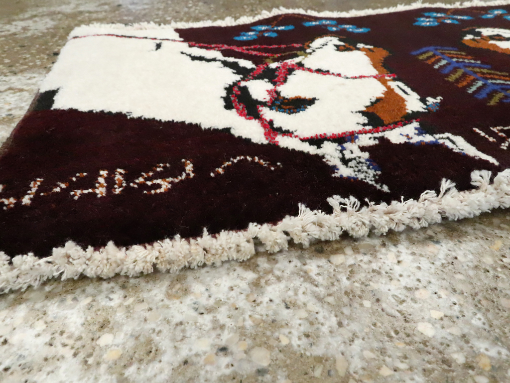 Vintage Persian Baluch Pictorial Rug, No.24892 - Galerie Shabab