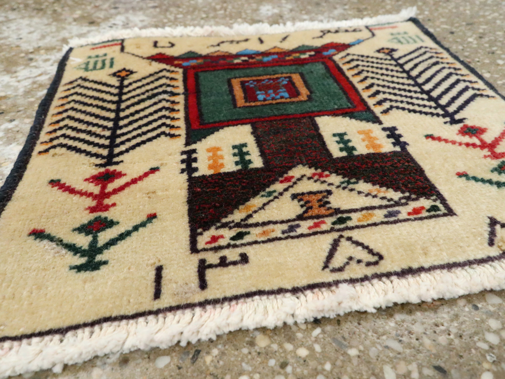 Vintage Persian Baluch Pictorial Rug (Pair: 1 of 2), No.24897 - Galerie Shabab