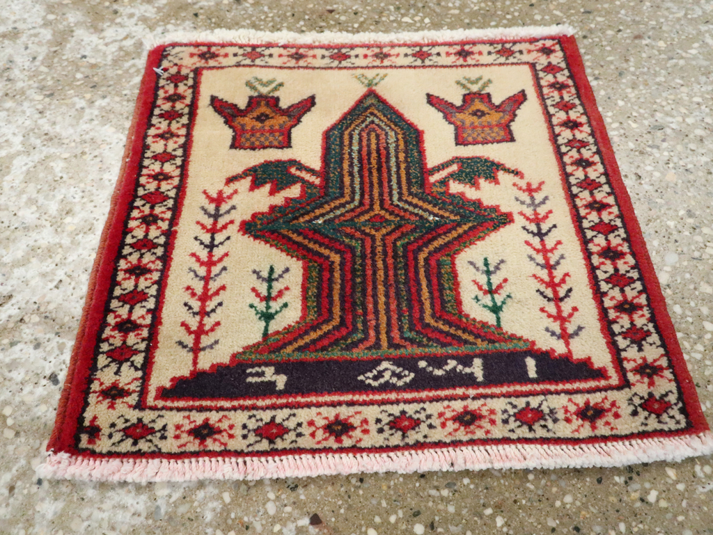 Vintage Persian Pictorial Baluch Rug (Pair: 2 of 2), No.24917 - Galerie Shabab