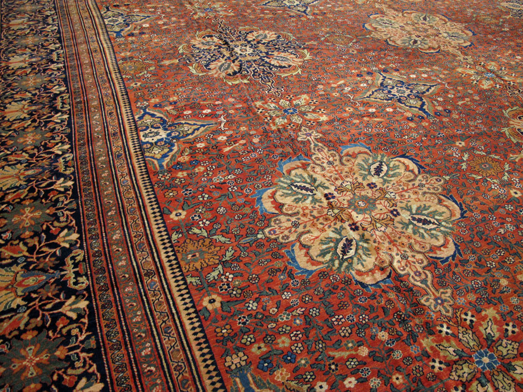 Antique Persian Sarouk Fereghan Oversize Carpet, No.25100 - Galerie Shabab