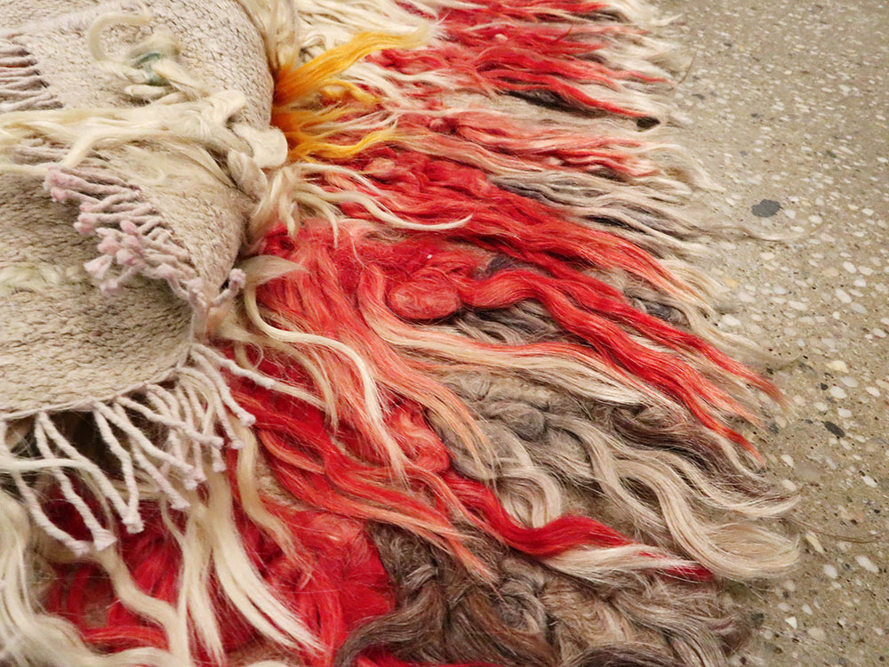 Vintage Turkish Tulu Throw Rug, No.25150 - Galerie Shabab