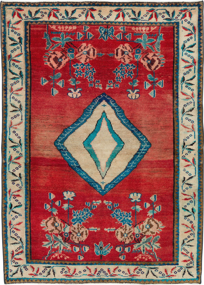 Vintage Persian Mahal Rug, No.25193 - Galerie Shabab
