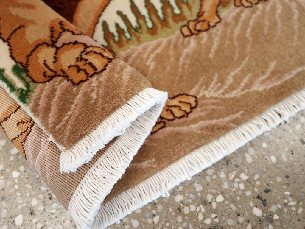 Vintage Persian Tabriz Pictorial Rug (Pair: 2 of 2), No.25197 - Galerie Shabab