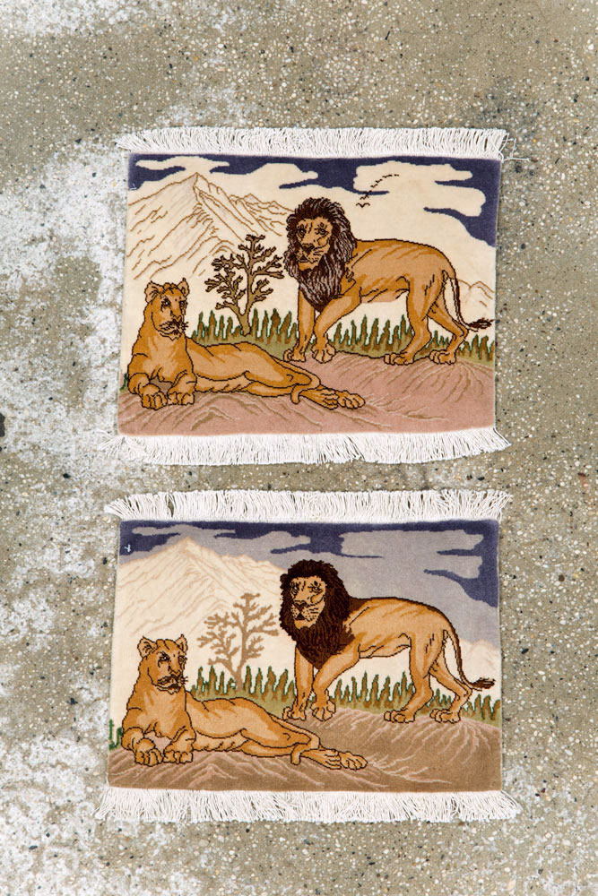 Vintage Persian Tabriz Pictorial Rug (Pair: 2 of 2), No.25197 - Galerie Shabab