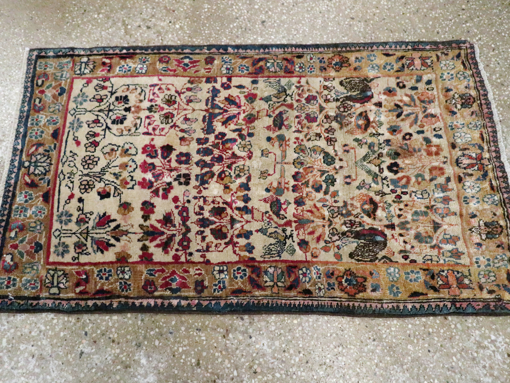 Antique Persian Tabriz Pictorial Rug, No.25211 - Galerie Shabab