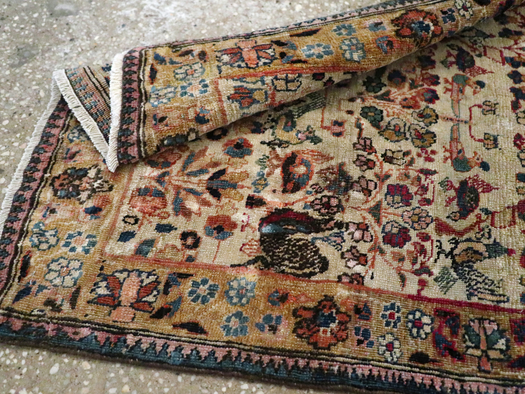 Antique Persian Tabriz Pictorial Rug, No.25211 - Galerie Shabab