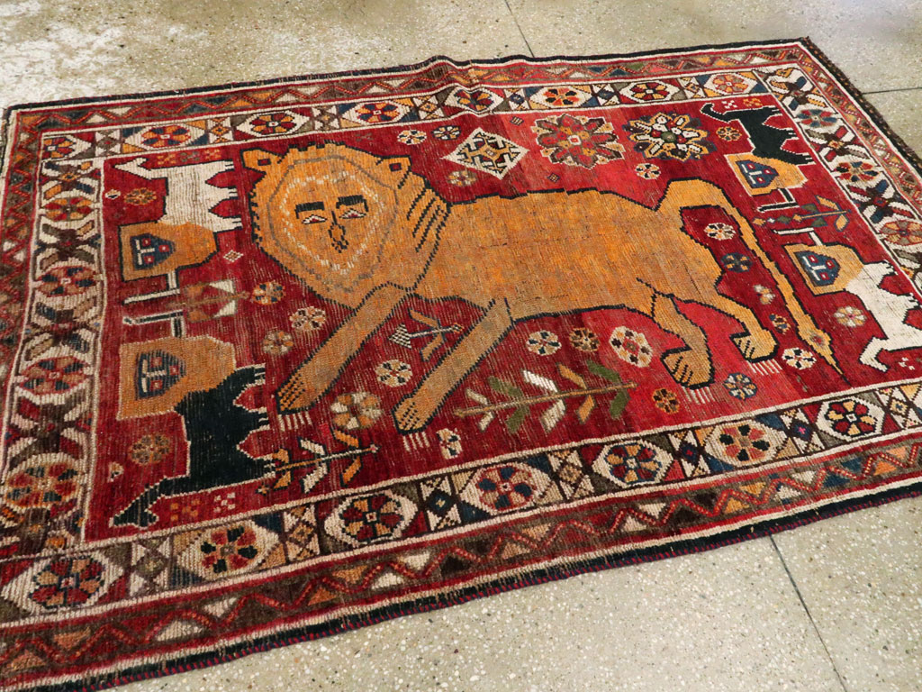 Antique Persian Gabbeh Pictorial Rug, No.25257 - Galerie Shabab