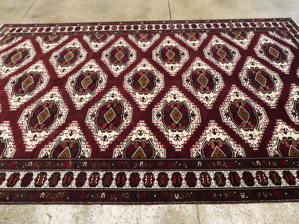 Vintage Central Asian Turkoman Carpet, No.25323 - Galerie Shabab
