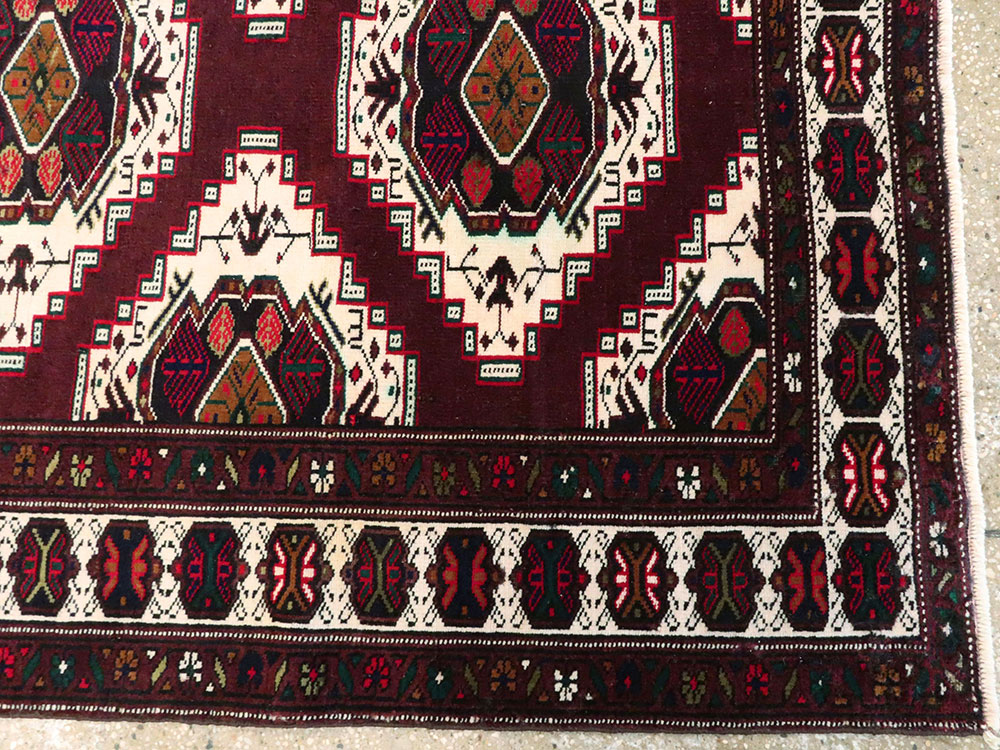 Vintage Central Asian Turkoman Carpet, No.25323 - Galerie Shabab