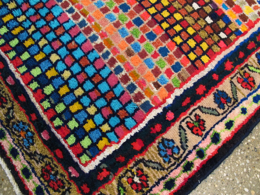 Vintage Persian Hamadan Art Deco Carpet, No.25533 - Galerie Shabab