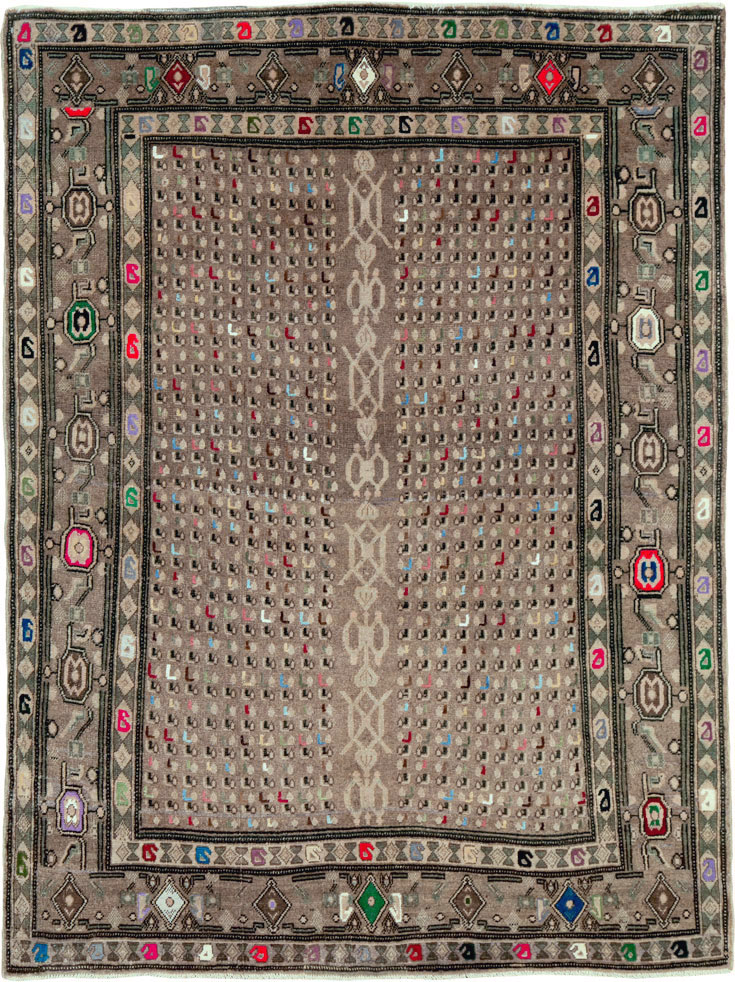 Vintage Persian Hamadan Modern Rug, No.25534 - Galerie Shabab