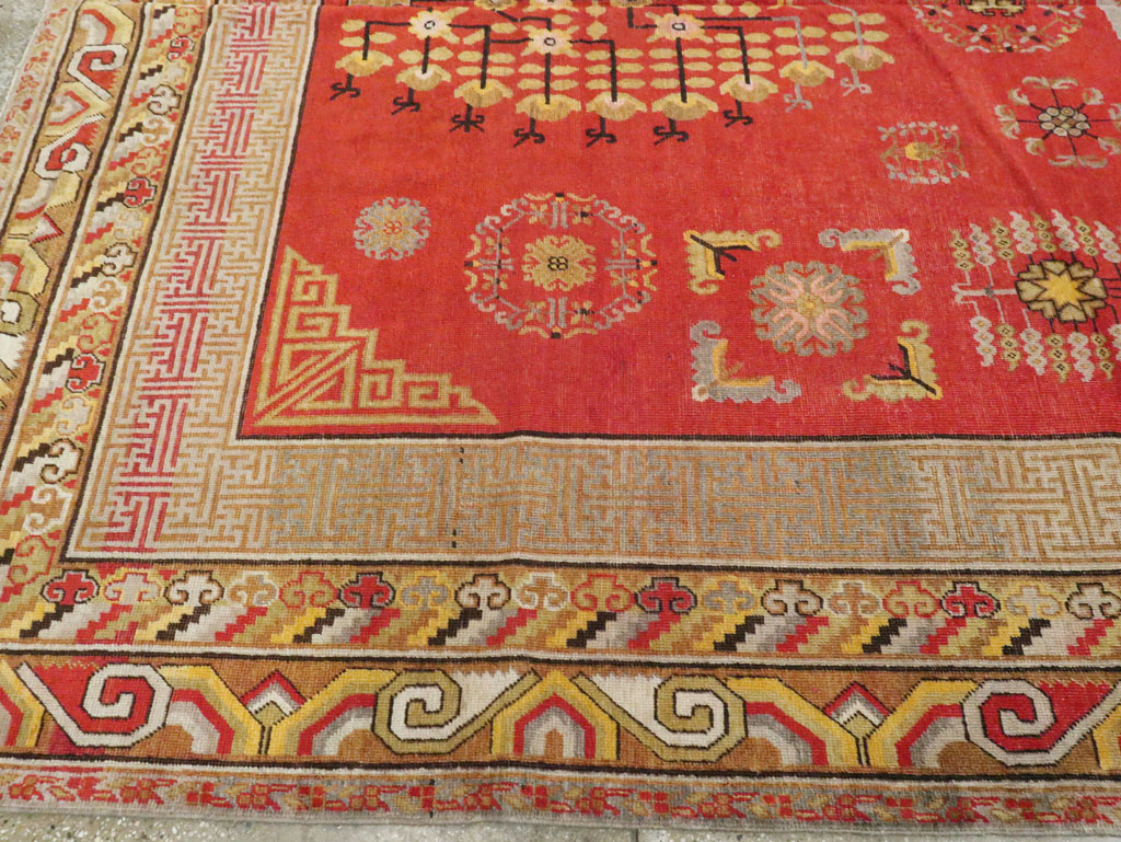 Vintage East Turkestan Khotan Carpet, No.25542 - Galerie Shabab