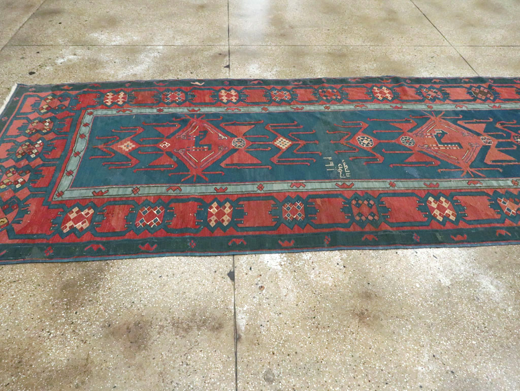Antique Caucasian Avar Kilim Gallery Carpet, No.25659 - Galerie Shabab