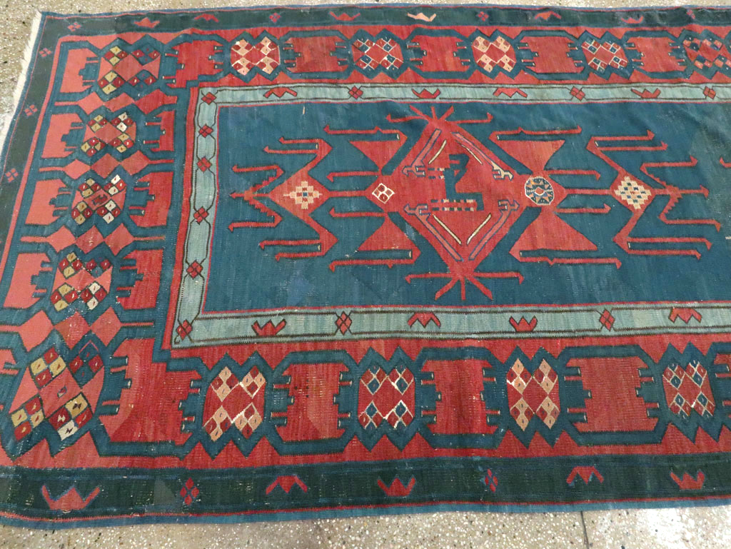 Antique Caucasian Avar Kilim Gallery Carpet, No.25659 - Galerie Shabab