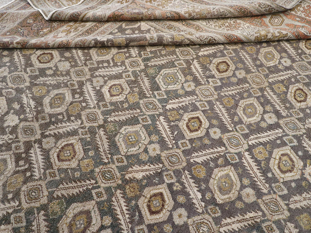 Antique Persian Bibikabad Large Square Carpet, No.25662 - Galerie Shabab