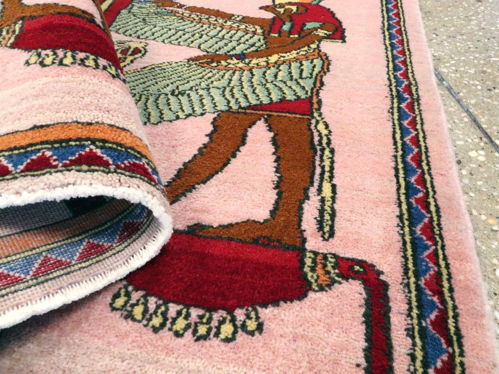 Vintage Goddess Isis Egyptian Pictorial Rug, No.25727 - Galerie Shabab