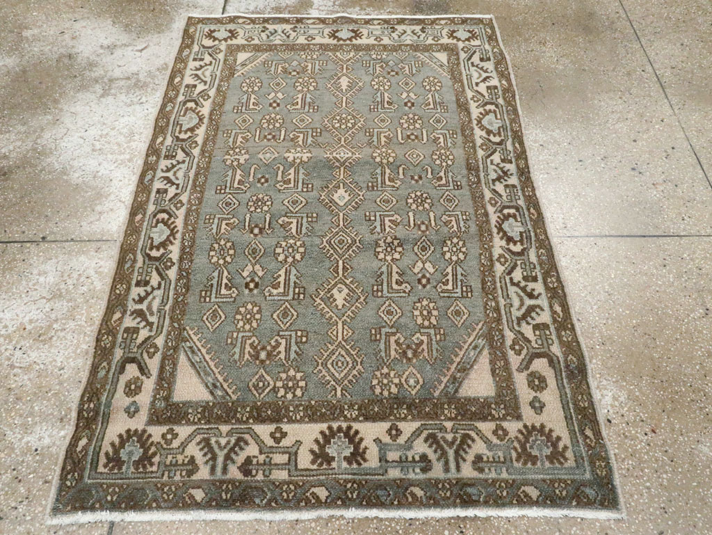 Vintage Persian Malayer Throw Rug, No.25762 - Galerie Shabab