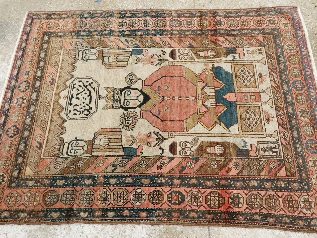 Antique Persian Pictorial Malayer Rug, No.25808 - Galerie Shabab