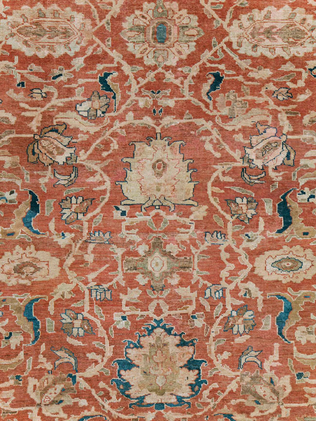 Antique Persian Mahal Large Carpet, No.25893 - Galerie Shabab
