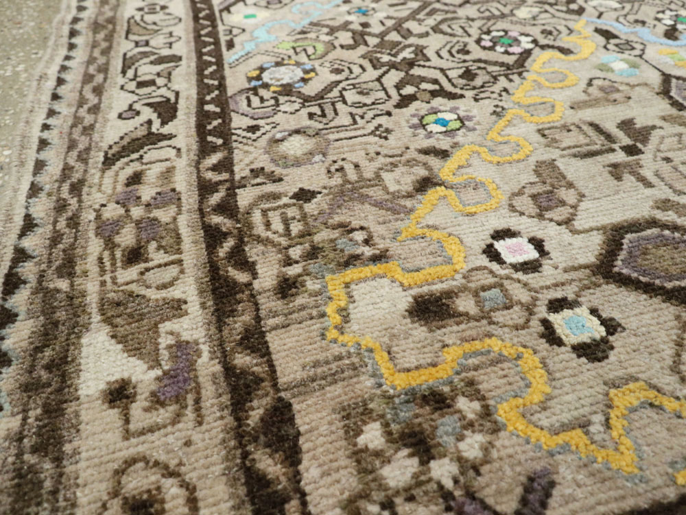 Vintage Persian Malayer Square Rug, No.26320 - Galerie Shabab