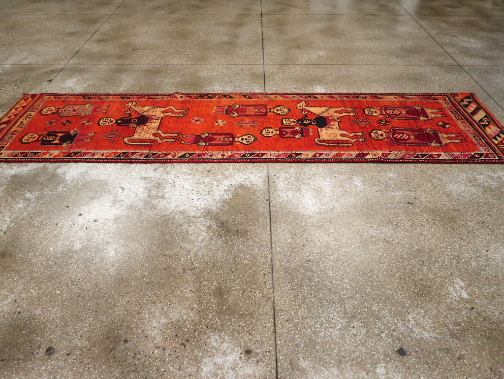 Vintage Anatolian Pictorial Runner, No.26447 - Galerie Shabab