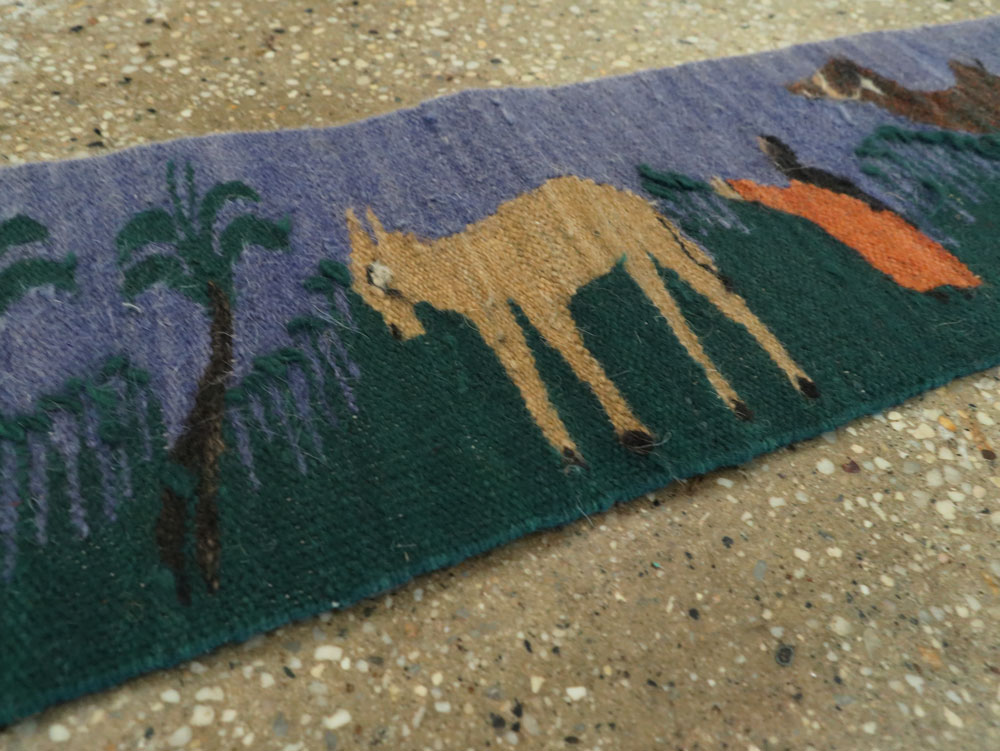 Vintage Turkish Pictorial Kilim, No.26457 - Galerie Shabab