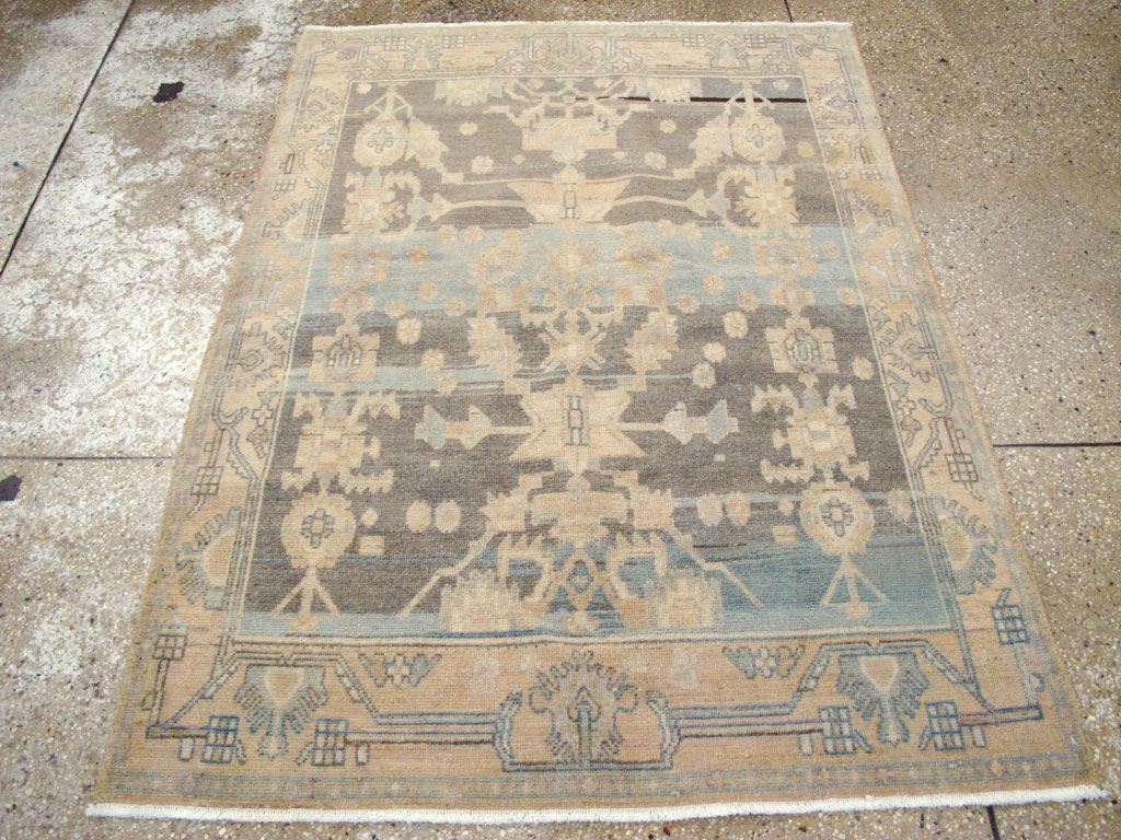 Vintage Persian Malayer Throw Rug, No.26568 - Galerie Shabab