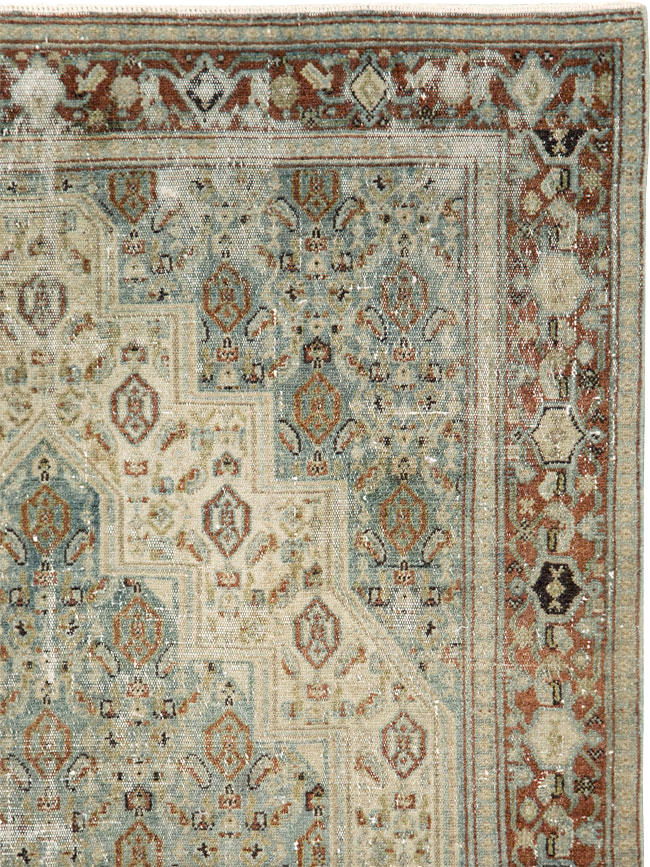 Antique Persian Senneh Distressed Rug, No.26708 - Galerie Shabab