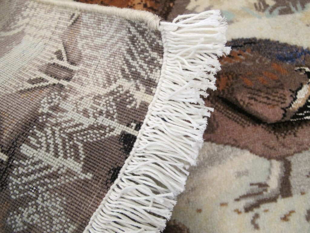 Vintage Persian Pictorial Tabriz Rug, No.26762 - Galerie Shabab