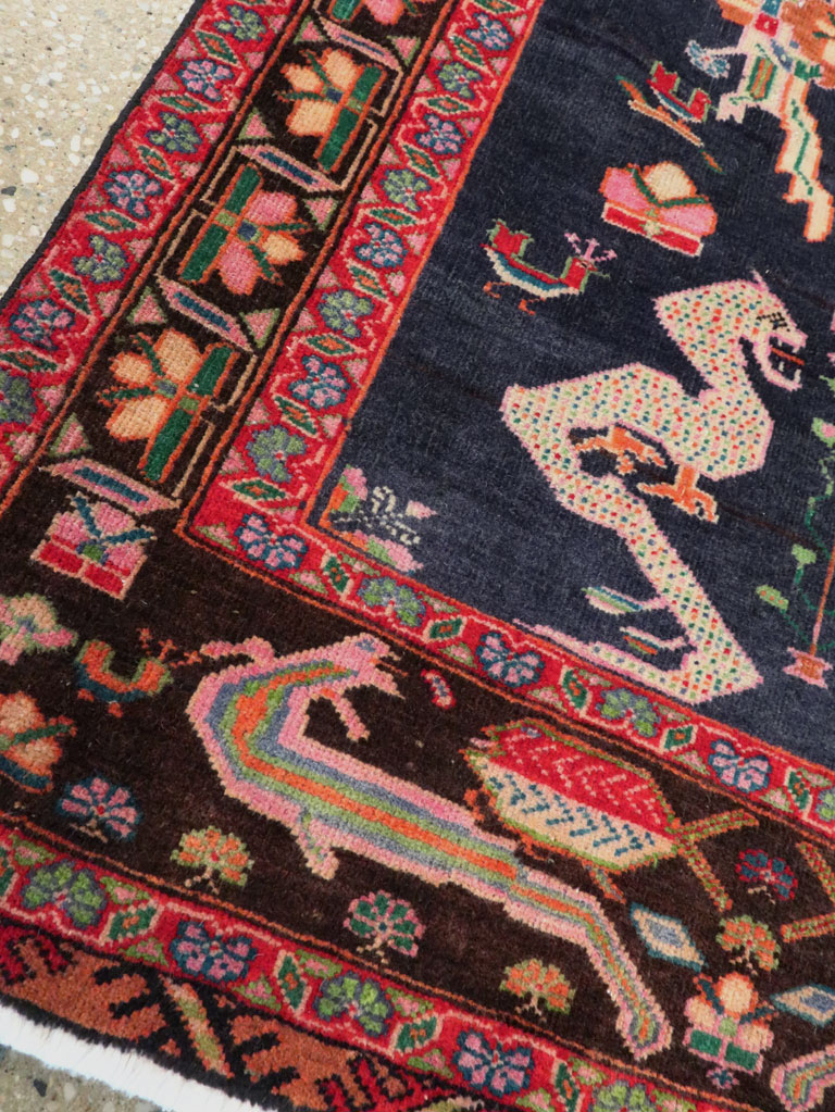 Vintage Persian Baluch Throw Rug, No.26829 - Galerie Shabab