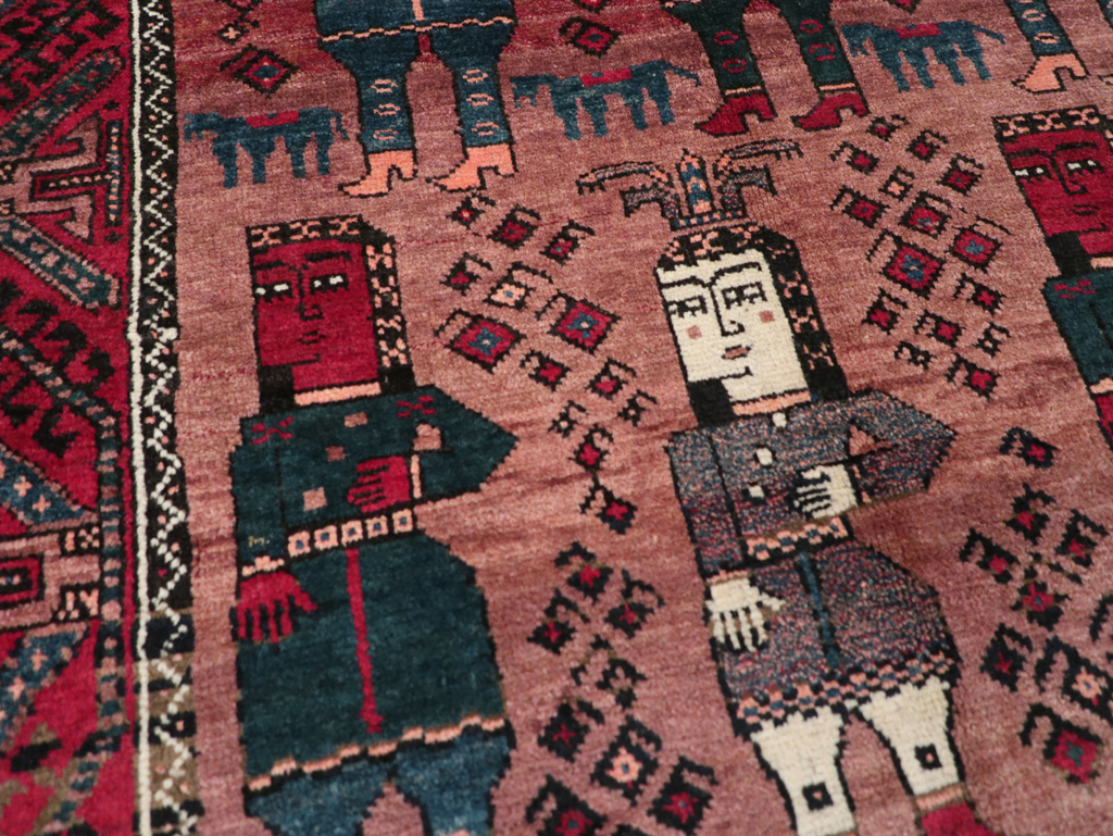 Vintage Persian Pictorial Baluch Rug, No.26841 - Galerie Shabab