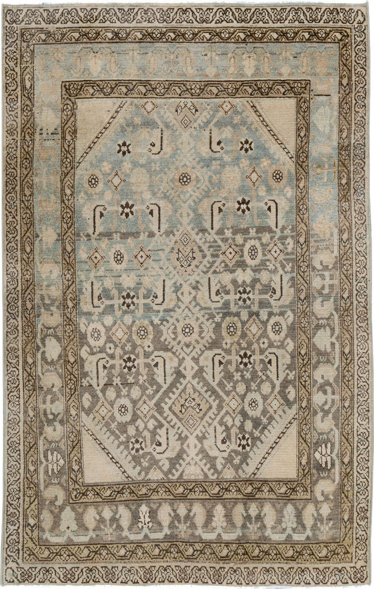 Vintage Persian Malayer Throw Rug, No.26871 - Galerie Shabab