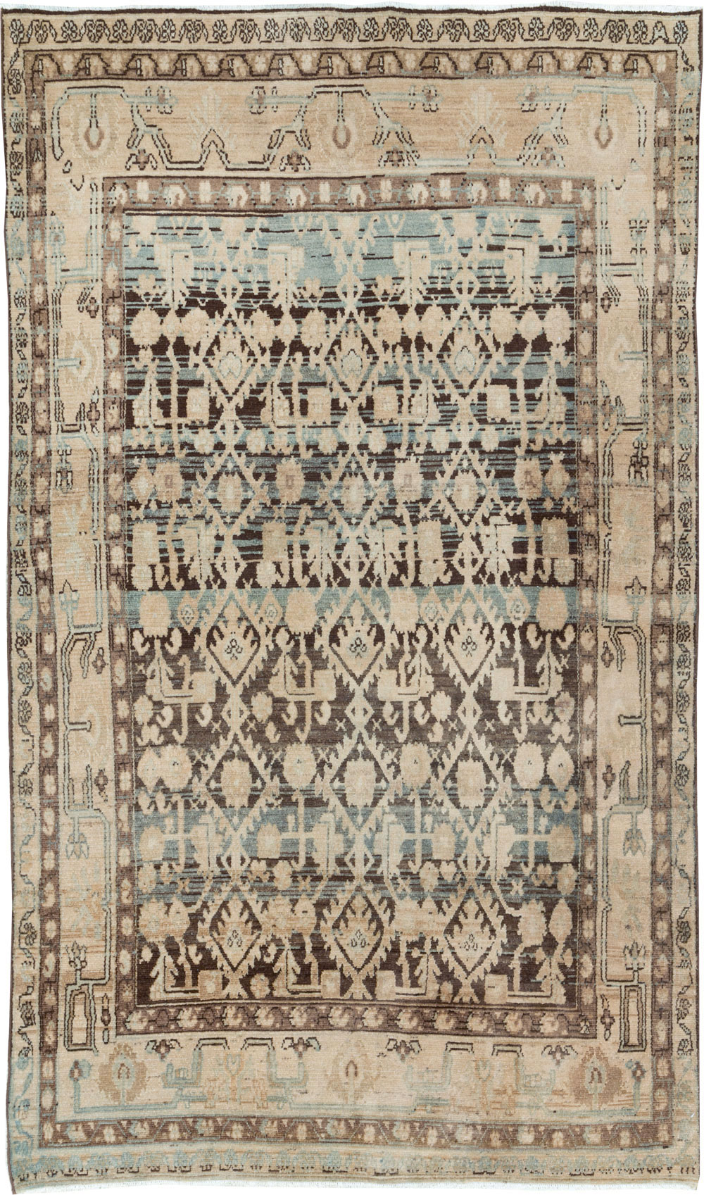 Vintage Persian Malayer Accent Rug, No.26923 - Galerie Shabab