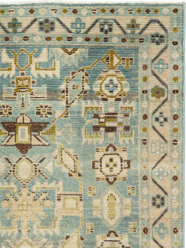 Vintage Persian Malayer Throw Rug, No.26951 - Galerie Shabab