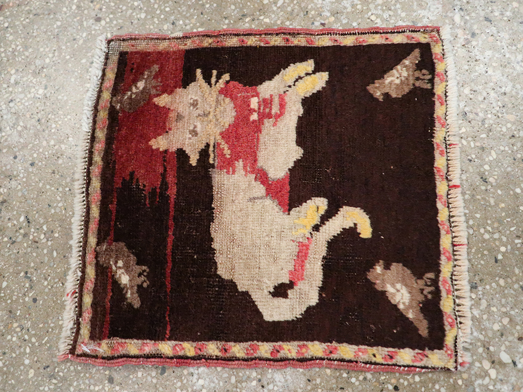 Vintage Russian Karabagh Pictorial Rug (Pair: 1 of 2), No.26988 - Galerie Shabab