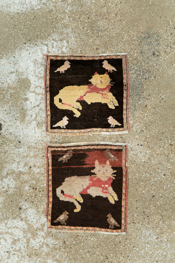 Vintage Russian Karabagh Pictorial Rug (Pair: 2 of 2), No.26989 - Galerie Shabab