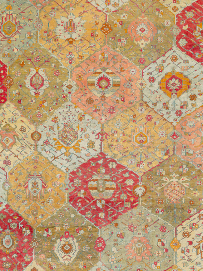 Antique Turkish Oushak Carpet, No.27028 - Galerie Shabab