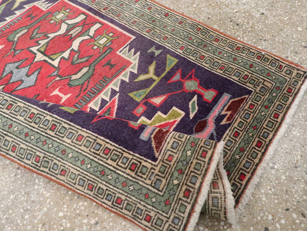 Vintage Persian Ardabil Throw Rug , No.27043 - Galerie Shabab