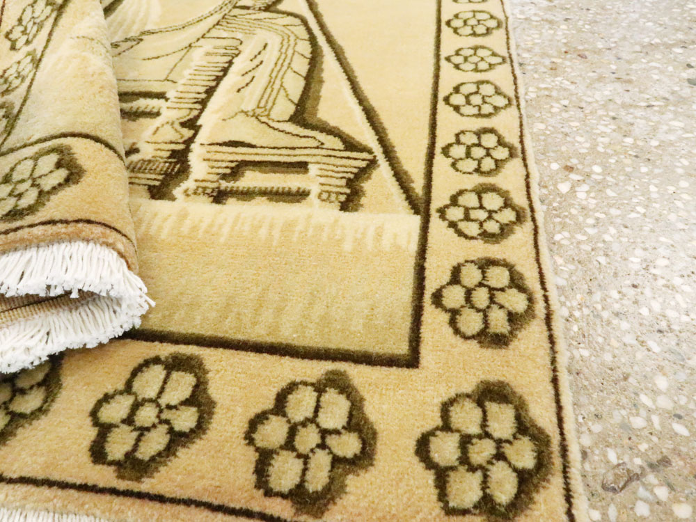 Modern Persian Tabriz Pictorial Rug, No.27112 - Galerie Shabab