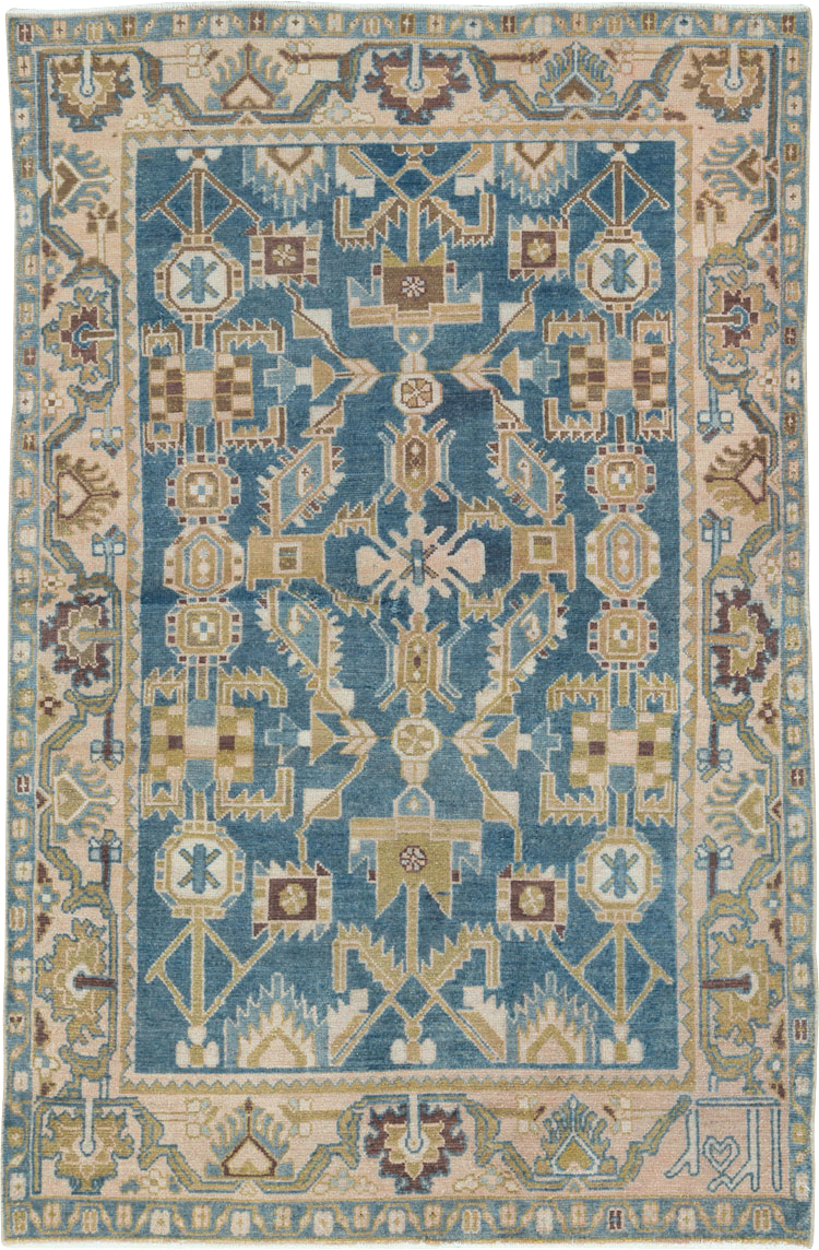 Vintage Persian Malayer Accent Rug, No.27208 - Galerie Shabab