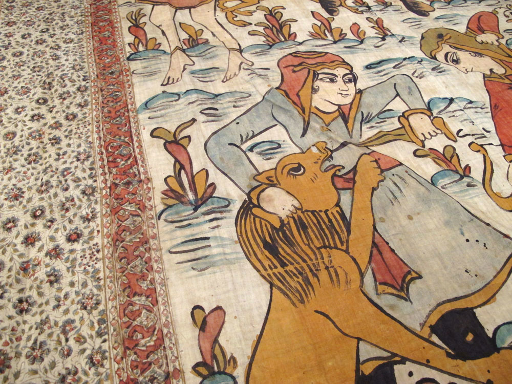 Vintage Persian Isfahan Ghalamkari Textile, No.27284 - Galerie Shabab