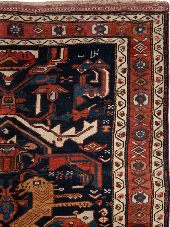 Antique Persian Kurd Pictorial Gallery Rug, No.27293 - Galerie Shabab