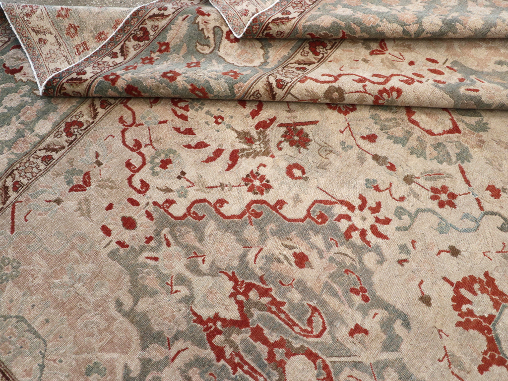 Vintage Persian Tabriz Room Size Carpet, No.27316 - Galerie Shabab