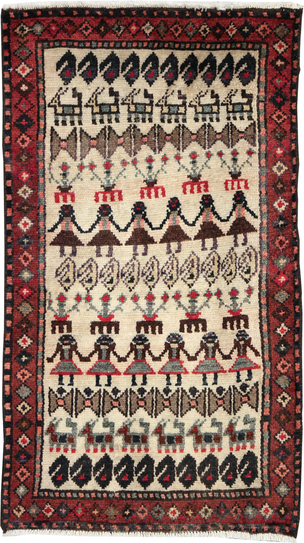 Vintage Persian Baluch Rug, No.27419 - Galerie Shabab