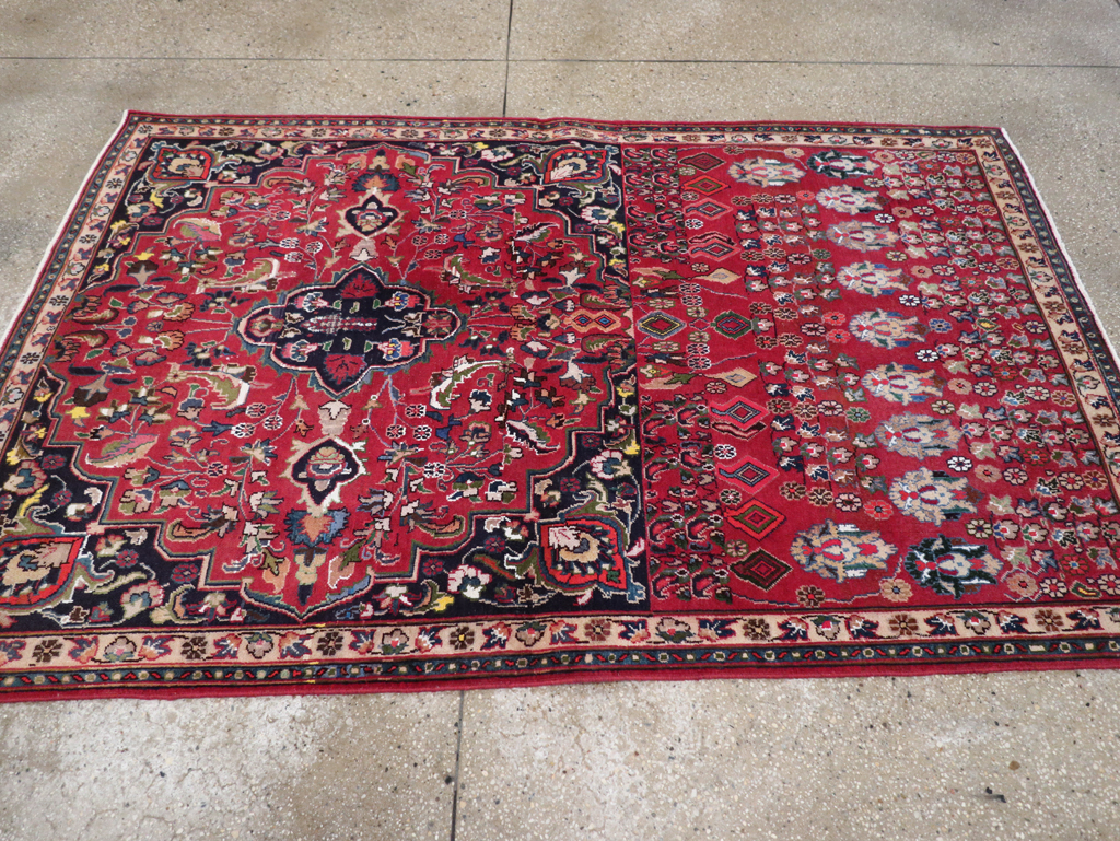 Vintage Persian Mashad Accent Rug, No.27448 - Galerie Shabab