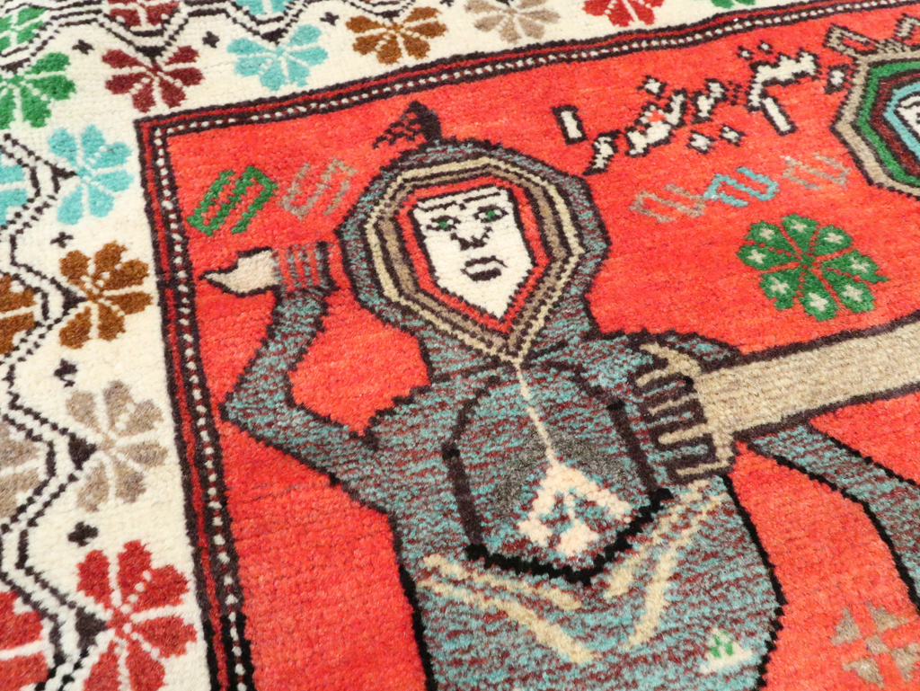 Tribal Persian Baluchi Pictorial Rug, No.27499 - Galerie Shabab