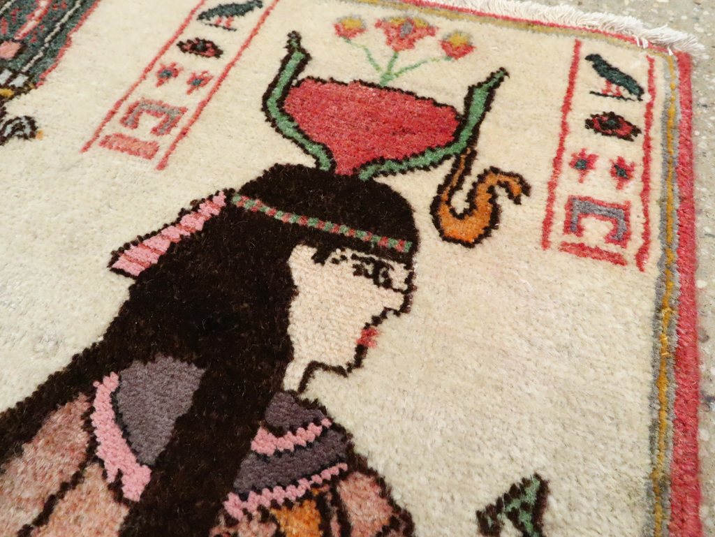 Vintage Persian Tabriz Pictorial Rug, No.27526 - Galerie Shabab