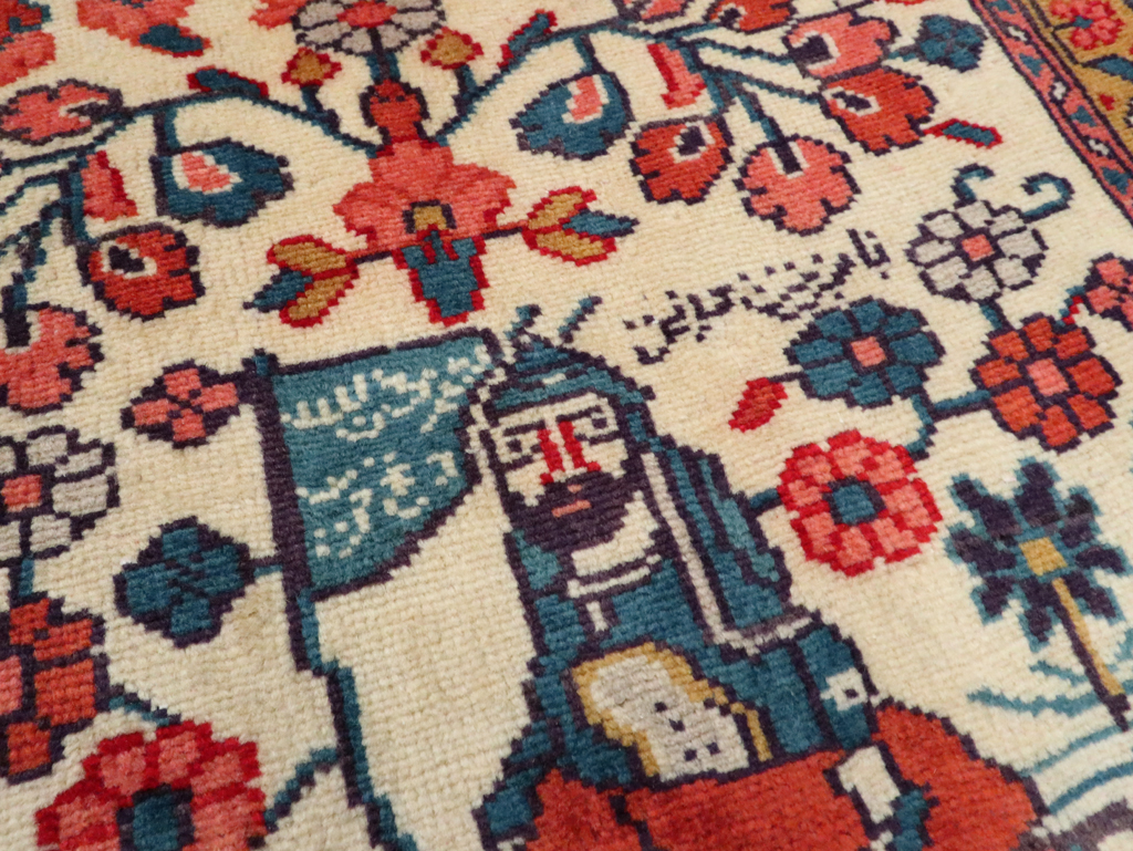 Vintage Persian Pictorial Hamadan Rug, No.27534 - Galerie Shabab
