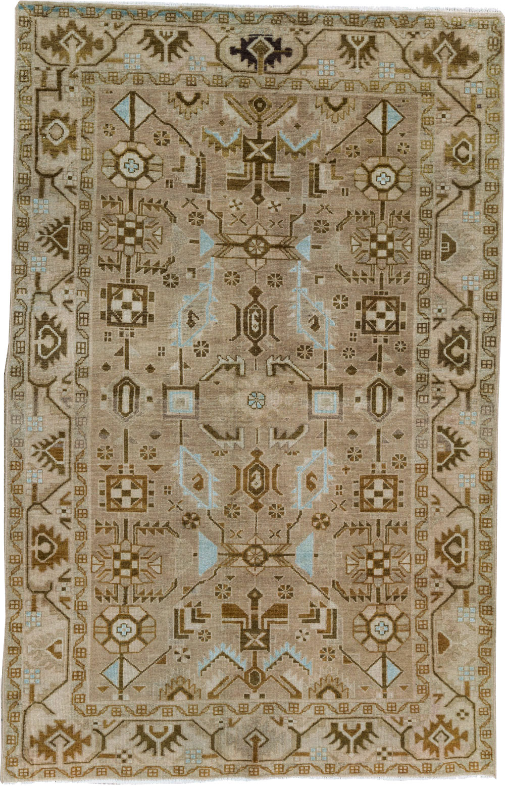 Vintage Persian Malayer Accent Rug, No.27604 - Galerie Shabab